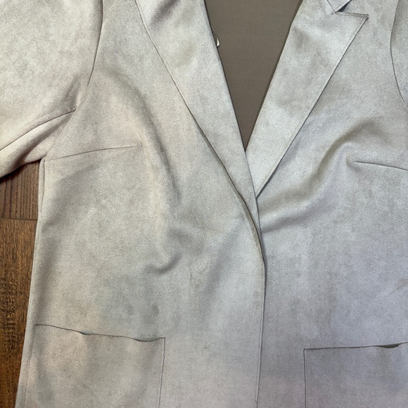 Faux Suede Peak Lapel Jacket - Picture 11 of 11